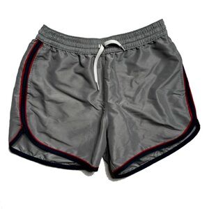 Chubbies Gray Athletic Shorts with Navy & Red Trim Swim Trunks